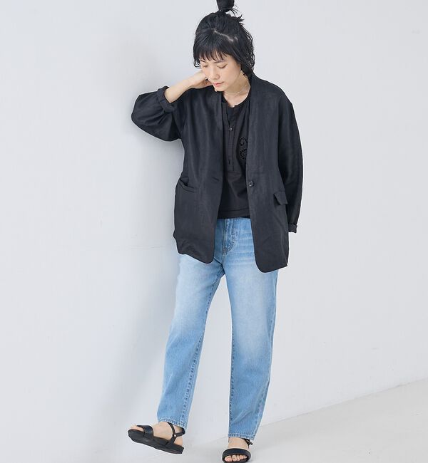 collex「麻ノーカラージャケット」|ノーカラージャケット|