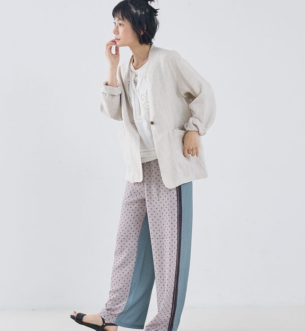 collex「麻ノーカラージャケット」|ノーカラージャケット|