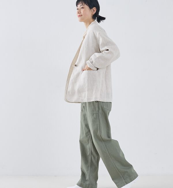 collex「麻ノーカラージャケット」|ノーカラージャケット|