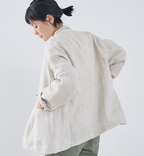 collex「麻ノーカラージャケット」|ノーカラージャケット|