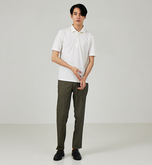 ABAHOUSE「【FLEX COOL】接触冷感 アイスピケ ストレッチ ポロシャツ」|ポロシャツ|