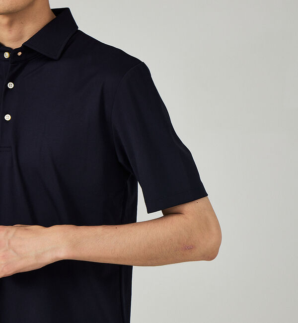 ABAHOUSE「【FLEX COOL】接触冷感 アイスピケ ストレッチ ポロシャツ」|ポロシャツ|