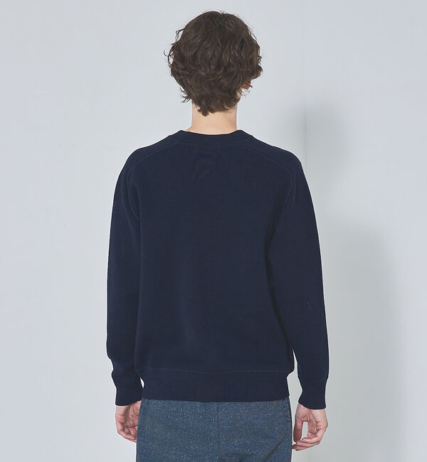 ABAHOUSE「【アクセントステッチ】サドルスリーブ ジャガード ニット プルオーバー」|ニット・セーター|