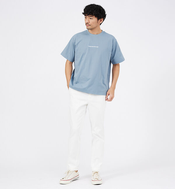 ABAHOUSE「【ロゴ刺繍】ワンポイント 半袖 Tシャツ」|Tシャツ・カットソー|