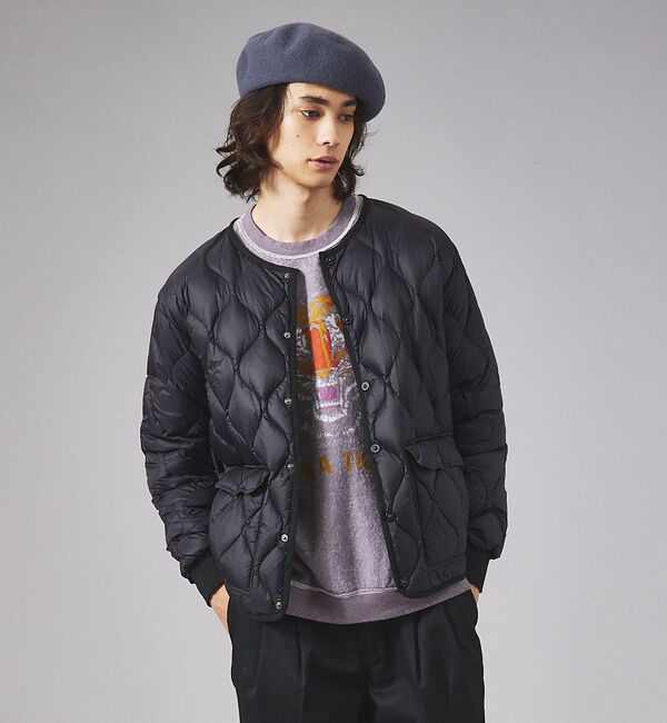 ABAHOUSE「【WEB限定】TAION MILITARY OVER SIZE CREW NEC」|ダウン|ブラック