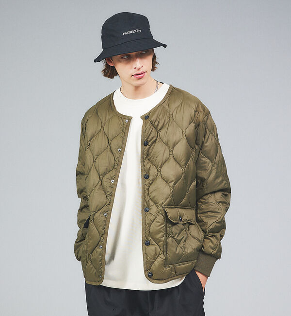 ABAHOUSE「【WEB限定】TAION MILITARY OVER SIZE CREW NEC」|ダウン|カーキ