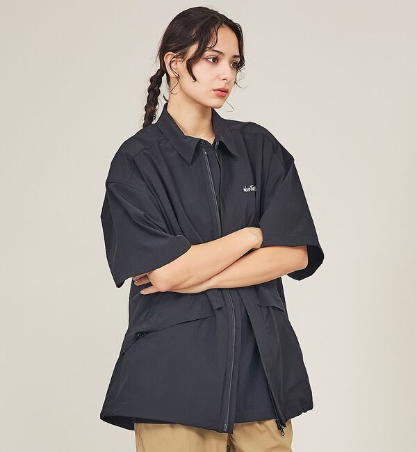 ABAHOUSE「【WILDTHINGS / ワイルドシングス】ELASTIC NYLON DEN」|シャツ・ブラウス|