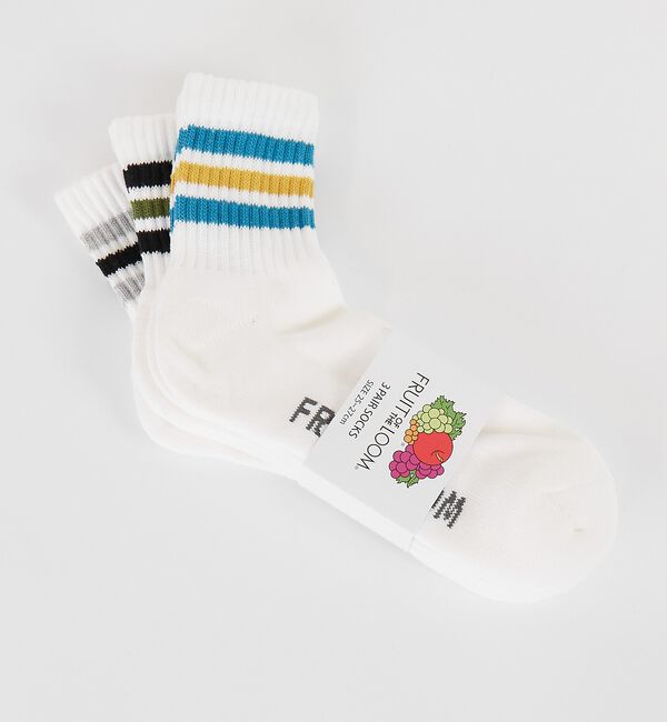 ABAHOUSE「【FRUIT OF THE LOOM/フルーツ・オブ・ザ・ルーム】3Pカラフルラ」|ソックス|