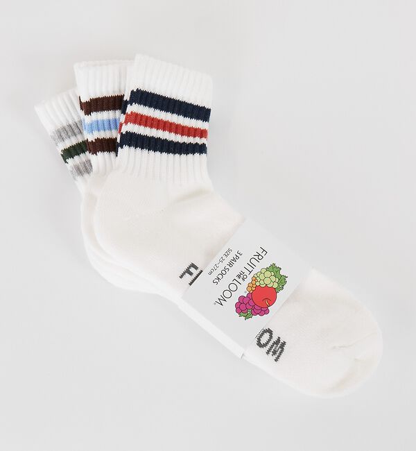 ABAHOUSE「【FRUIT OF THE LOOM/フルーツ・オブ・ザ・ルーム】3Pカラフルラ」|ソックス|