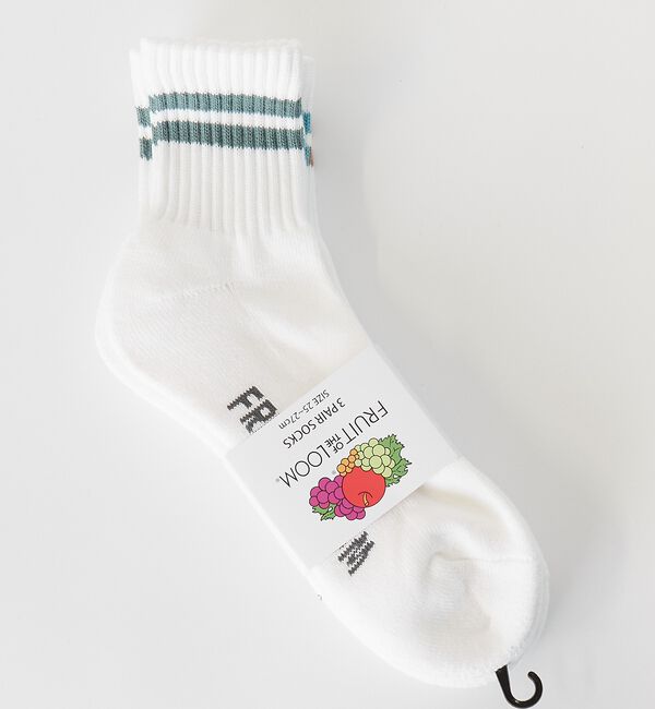 ABAHOUSE「【FRUIT OF THE LOOM/フルーツ・オブ・ザ・ルーム】3P　2ライン」|ソックス|