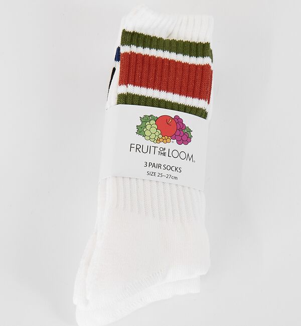 ABAHOUSE「【FRUIT OF THE LOOM/フルーツ・オブ・ザ・ルーム】3Pカラフルラ」|ソックス|