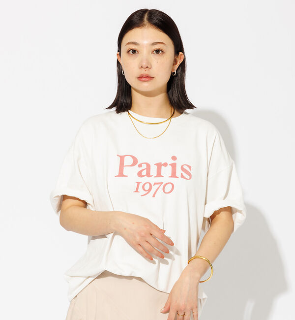 Rouge vif「【REMI RELIEF / レミレリーフ】ロゴTシャツ / SP加工14/天竺」|Tシャツ・カットソー|オフホワイト