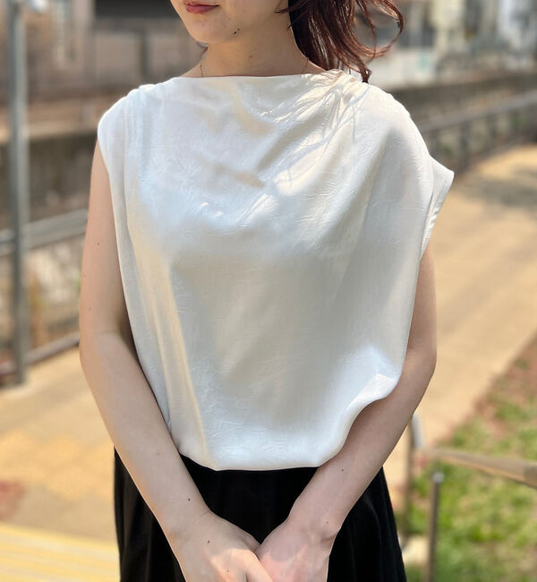 Rouge vif「【一部店舗限定】アシメドレープブラウス」|シャツ・ブラウス|