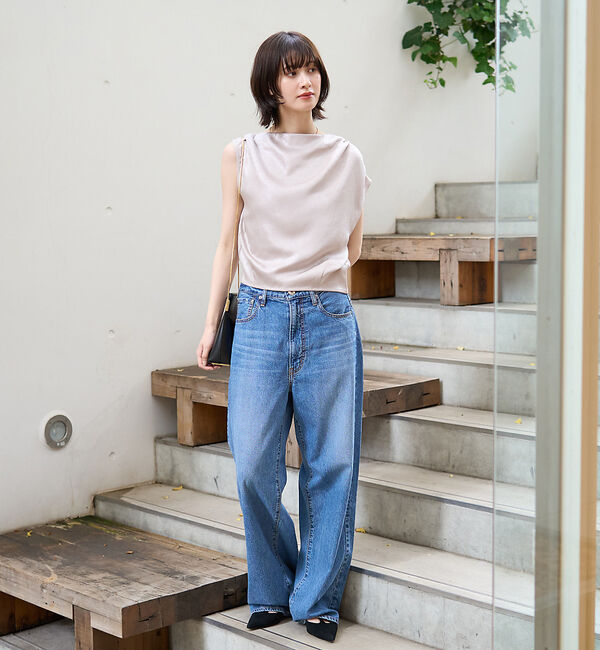 Rouge vif「【一部店舗限定】アシメドレープブラウス」|シャツ・ブラウス|