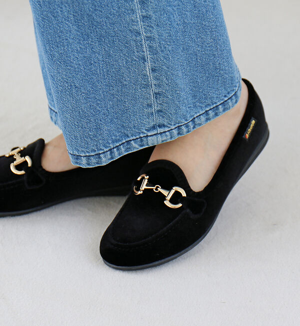 Rouge vif「【ALBEROLA / アルベローラ】ベロア ビットローファー / フラットシュ」|ローファー|