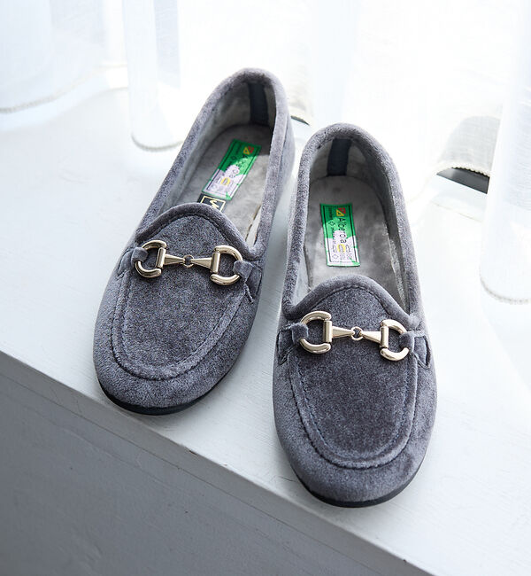 Rouge vif「【ALBEROLA / アルベローラ】ベロア ビットローファー / フラットシュ」|ローファー|