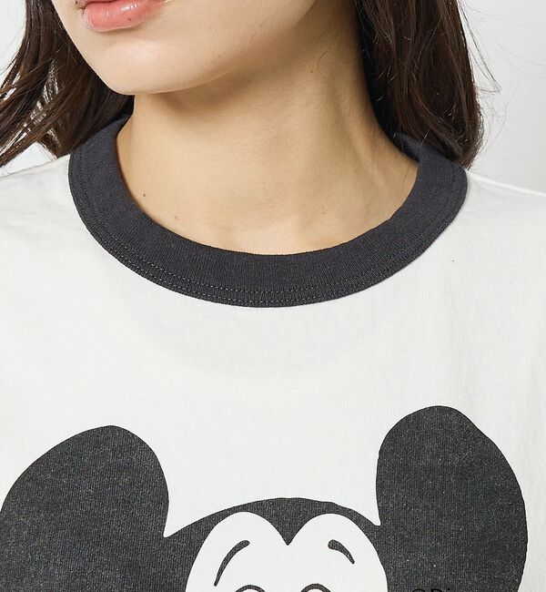 Rouge vif「【JOHNBULL/ジョンブル】MICKEY MOUSE RINGER T/ミッ」|Tシャツ・カットソー|