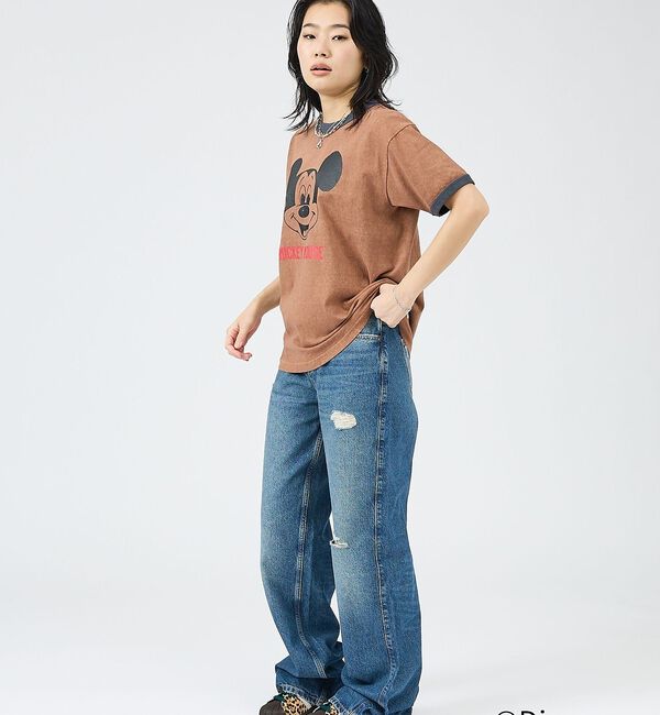 Rouge vif「【JOHNBULL/ジョンブル】MICKEY MOUSE RINGER T/ミッ」|Tシャツ・カットソー|