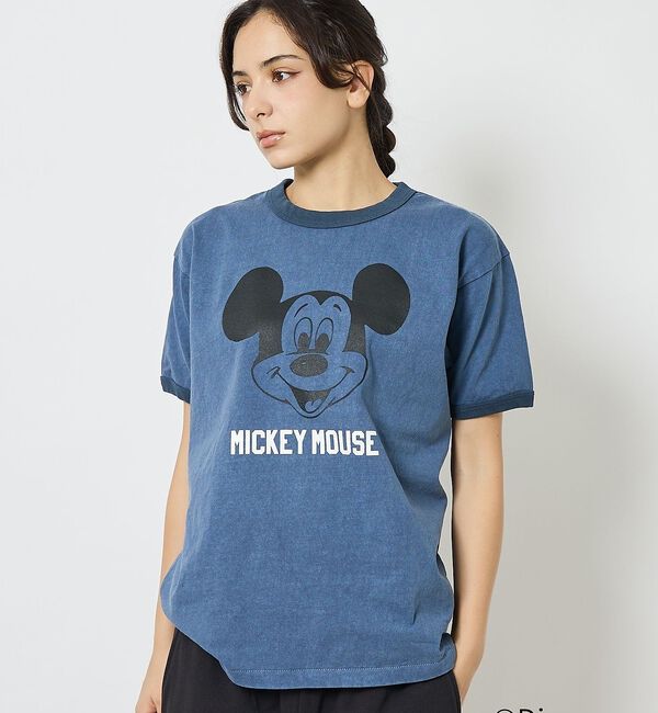 Rouge vif「【JOHNBULL/ジョンブル】MICKEY MOUSE RINGER T/ミッ」|Tシャツ・カットソー|