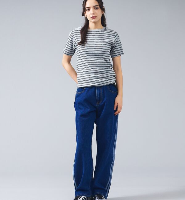 Rouge vif「【Robert P.Miller/ロバートピーミラー】パネルリブクルーネックTシ」|Tシャツ・カットソー|