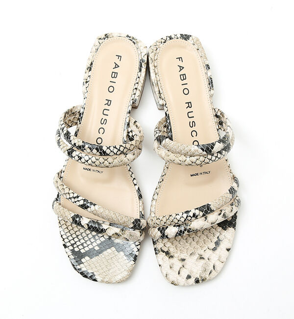 AU BANNISTER「●【別注】FABIO RUSCONI ラインフラットサンダル」|サンダル|