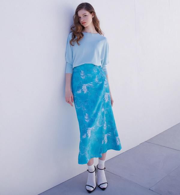 TIARA「マーブルプリントタイトスカート」|スカート|