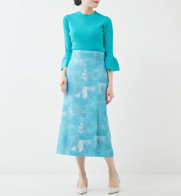 TIARA「マーブルプリントタイトスカート」|スカート|