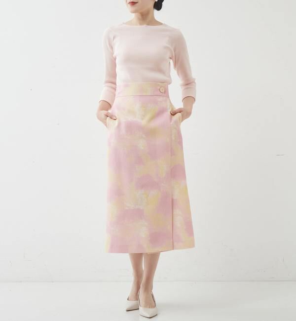 TIARA「マーブルプリントタイトスカート」|スカート|
