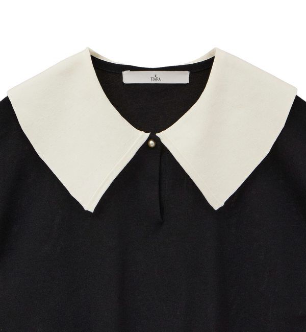 TIARA「バイカラー衿ニット」|ニット・セーター|