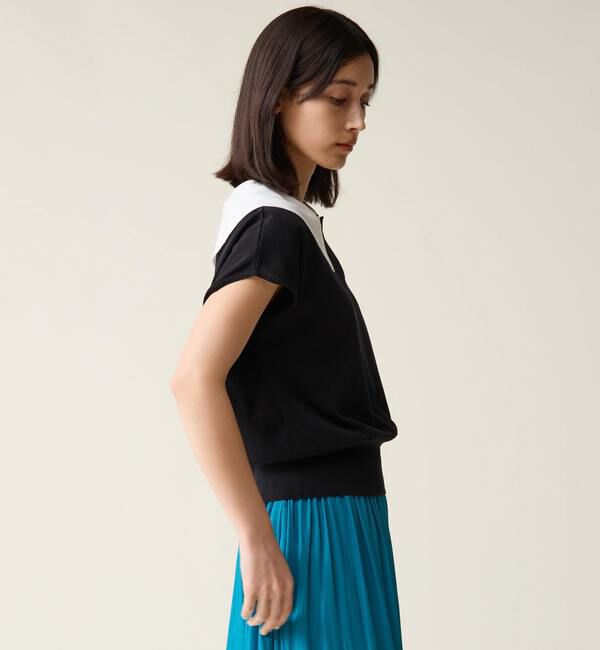 TIARA「バイカラー衿ニット」|ニット・セーター|