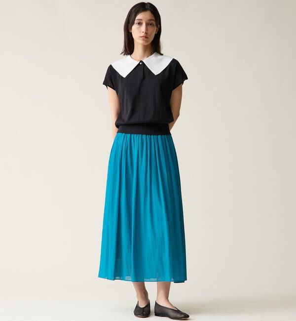 TIARA「バイカラー衿ニット」|ニット・セーター|