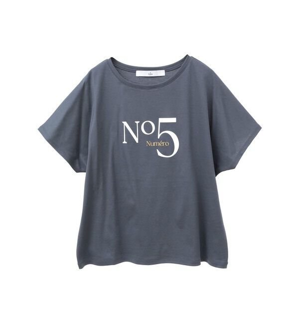 TIARA「NO.5ドルマンTシャツ」|Tシャツ・カットソー|チャコールグレー