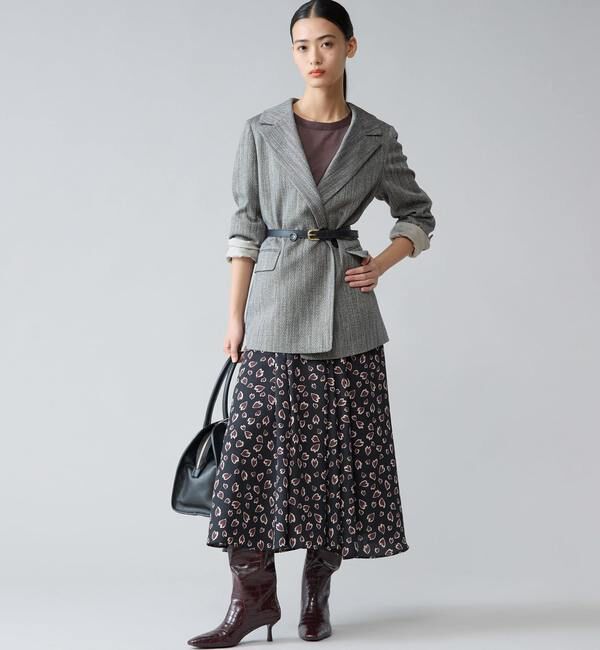 TIARA「レオパードプリントギャザーフレアスカート」|スカート|