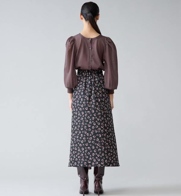 TIARA「レオパードプリントギャザーフレアスカート」|スカート|