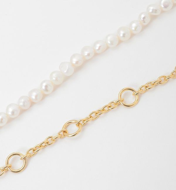 Liesse「《別注》【EO/イオ】PEARL/RED TIGER EYE CHAIN NECKLACE」|ネックレス|