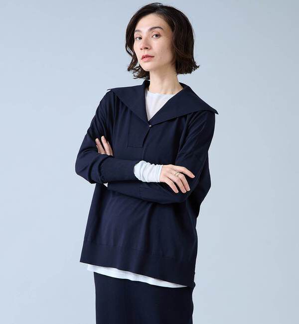 Liesse「ビックカラーワイドニット」|ニット・セーター|