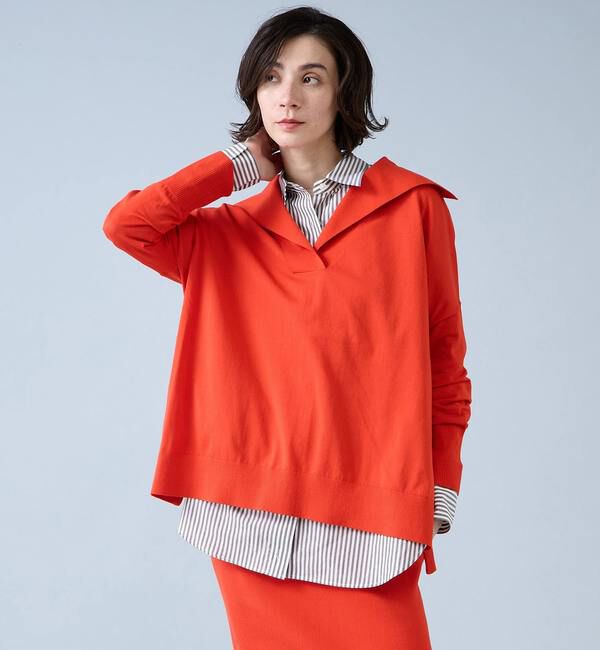 Liesse「ビックカラーワイドニット」|ニット・セーター|