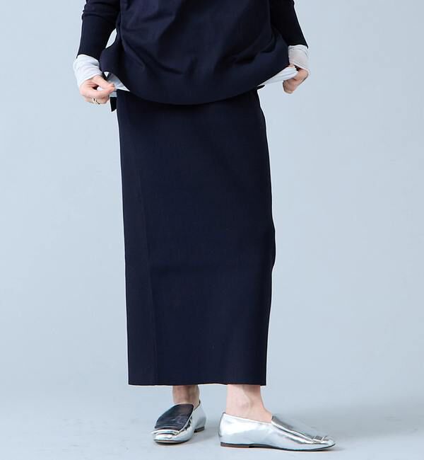 Liesse「リブニットスカート」|スカート|ネイビー