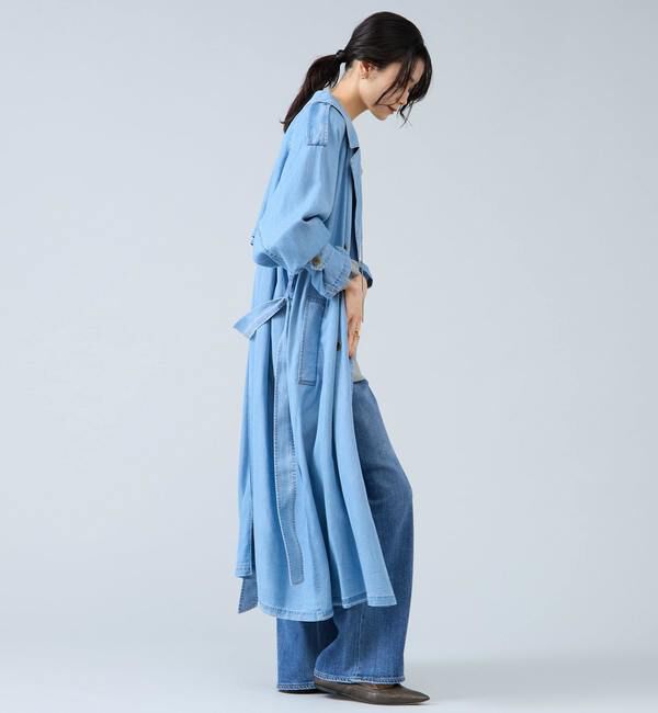Liesse「テンセルデニムAライントレンチコート」|トレンチコート|