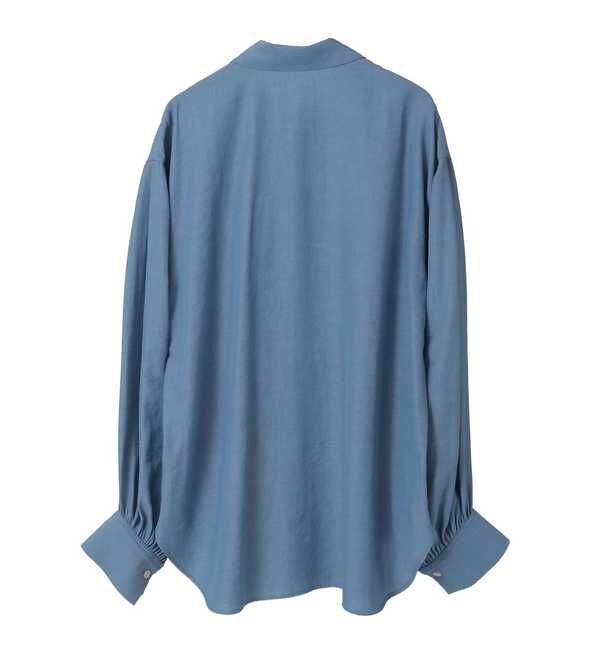 Liesse「シャンブレーフリルシャツブラウス」|シャツ・ブラウス|