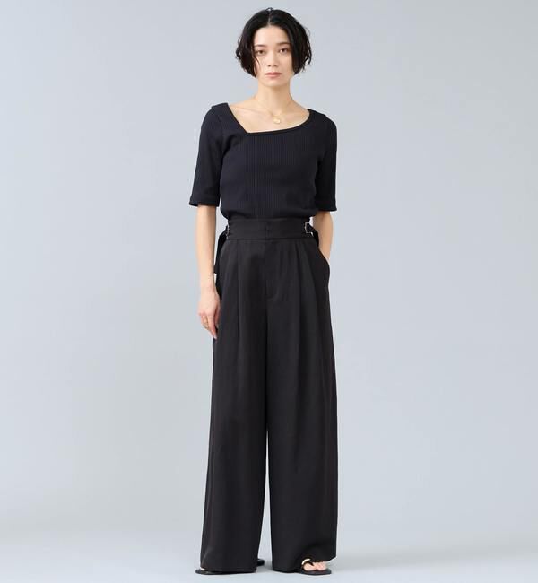 Liesse「アシンメトリーネック2WAYテレコプルオーバー」|Tシャツ・カットソー|