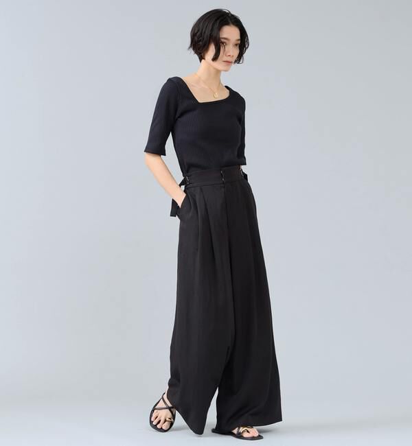 Liesse「アシンメトリーネック2WAYテレコプルオーバー」|Tシャツ・カットソー|