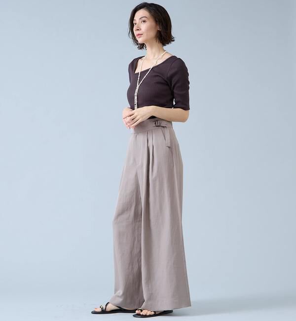 Liesse「アシンメトリーネック2WAYテレコプルオーバー」|Tシャツ・カットソー|