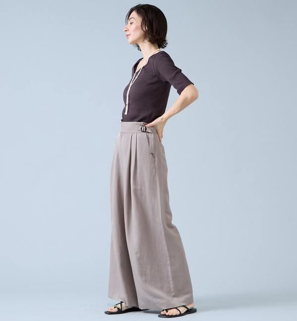 Liesse「アシンメトリーネック2WAYテレコプルオーバー」|Tシャツ・カットソー|