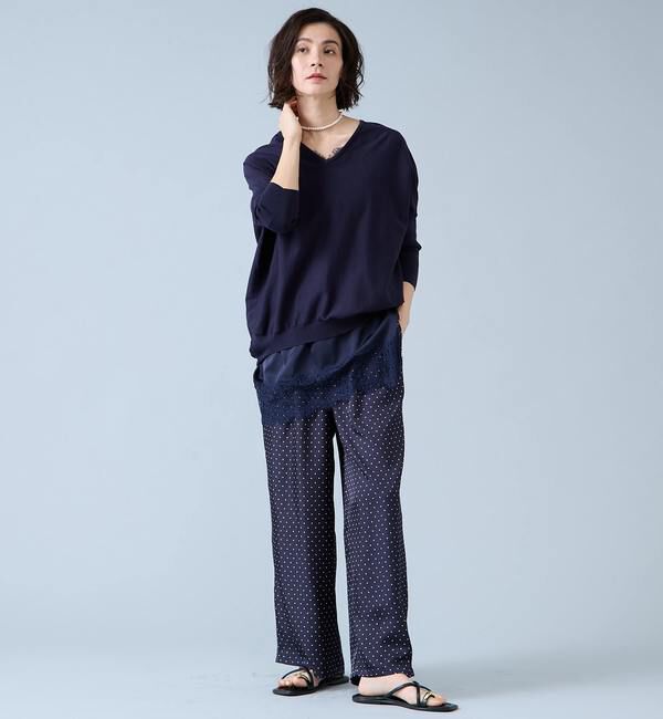 Liesse「【定番】Vネックドルマンニット」|ニット・セーター|