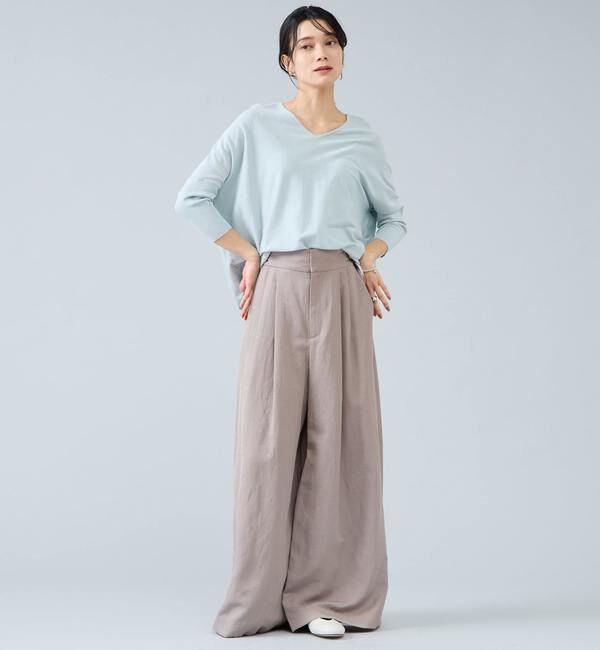 Liesse「【定番】Vネックドルマンニット」|ニット・セーター|