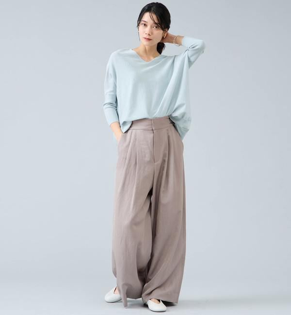 Liesse「【定番】Vネックドルマンニット」|ニット・セーター|