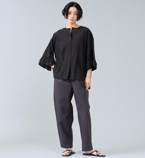 Liesse「フリルスリーブスキッパーブラウス」|シャツ・ブラウス|