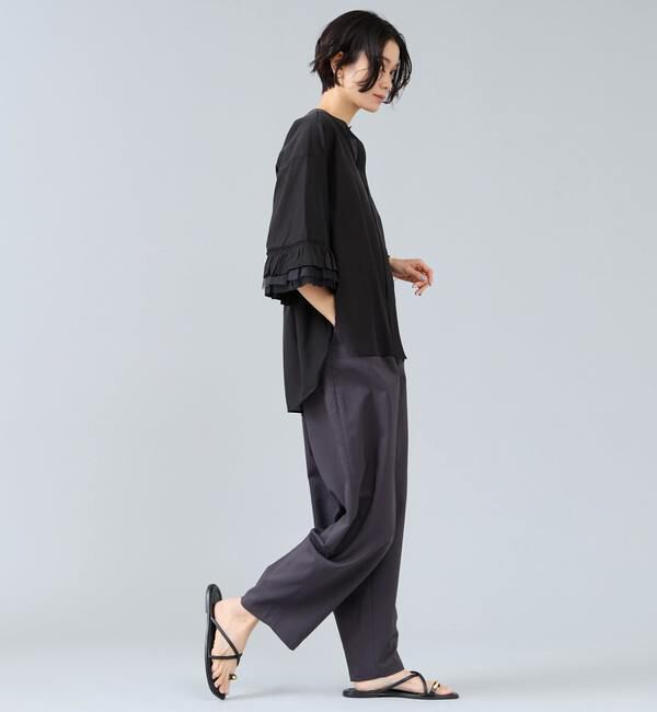 Liesse「フリルスリーブスキッパーブラウス」|シャツ・ブラウス|