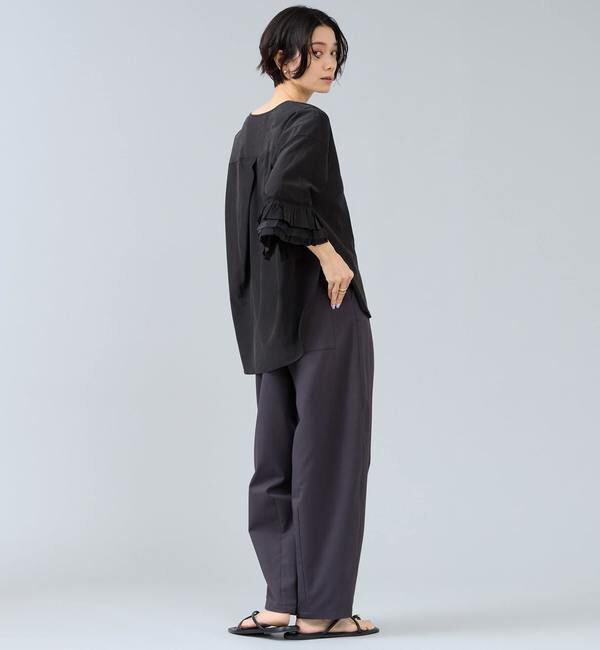 Liesse「フリルスリーブスキッパーブラウス」|シャツ・ブラウス|